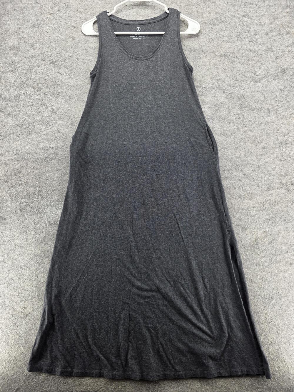 Free Fly Maxi Dress Womens Small Charcoal Gray Bamboo Viscose Sleeveless Pockets